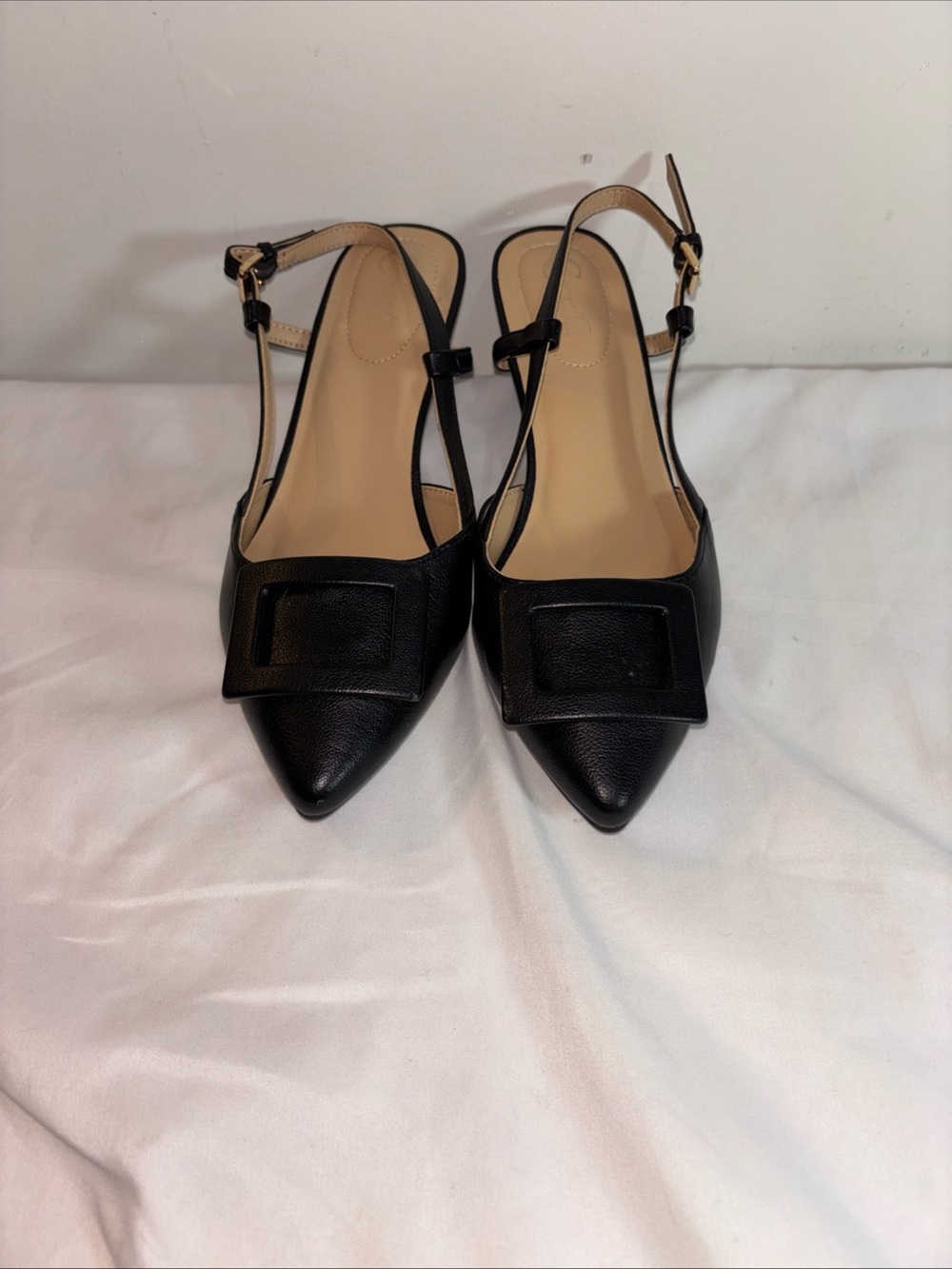 Comfort Est 1946 Slingback Pointed-Toe Pumps in Black 7/30